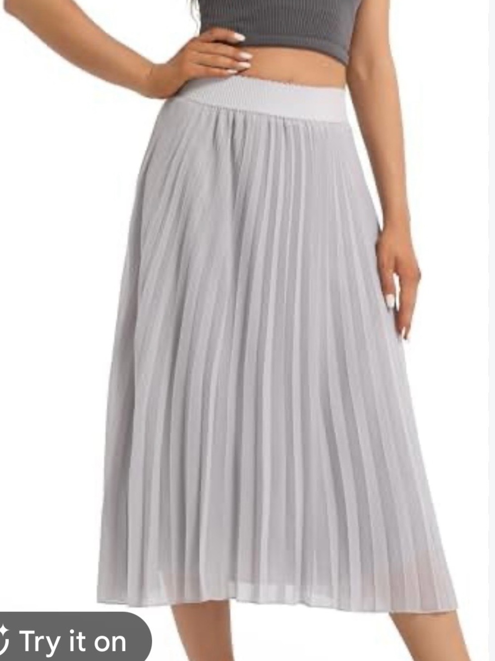 Sincerely Jules Pleated Midi Skirt Large Lavender NWOT